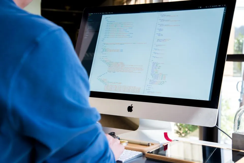 An engineer working at a computer