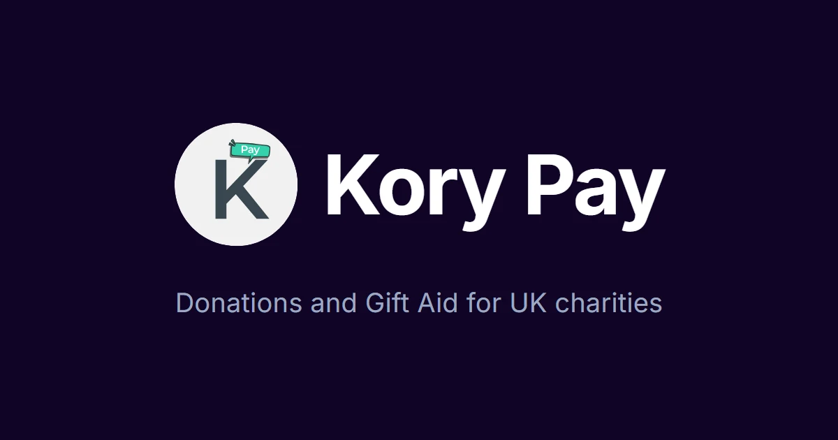 Kory Pay, donations and Gift Aid for UK charities